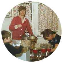 The Jewett family kitchen, 1969